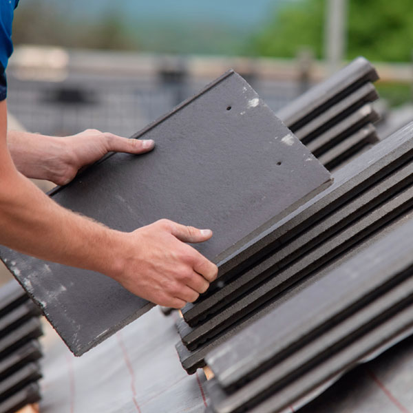 Roof tile material samples